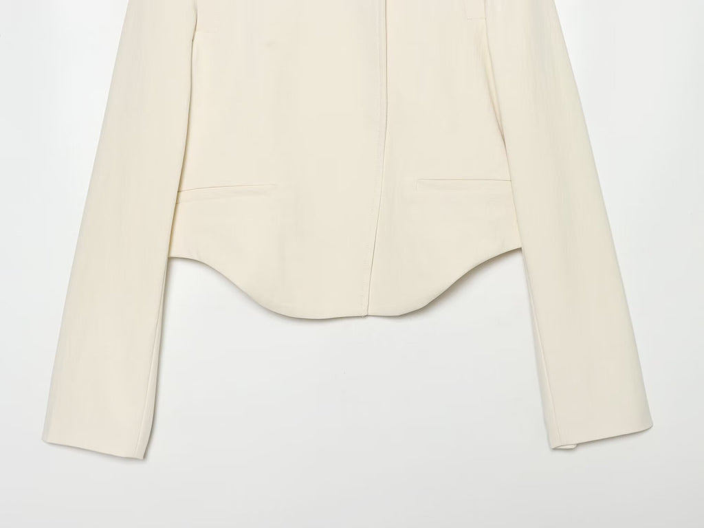 Women's short standing collar Blazer Coat