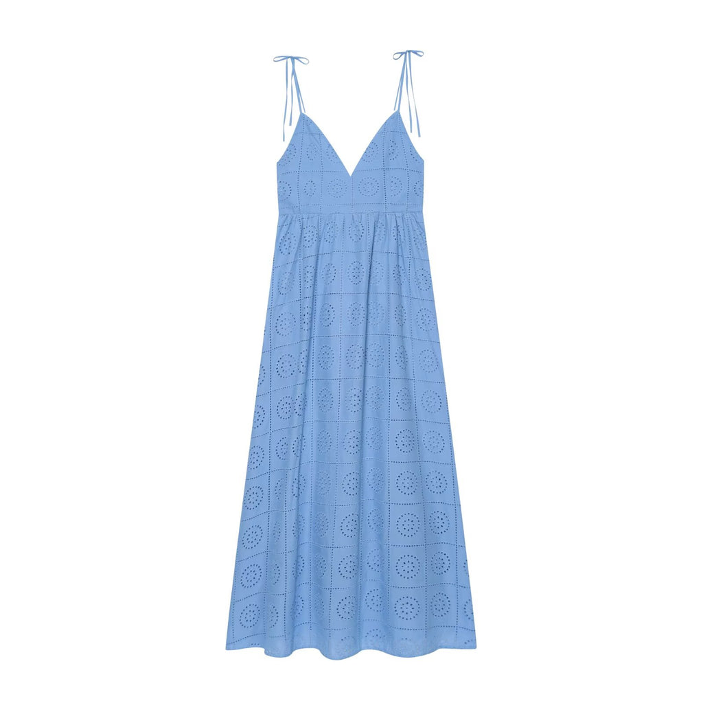 Women's hollowed out embroidered MIDI dress