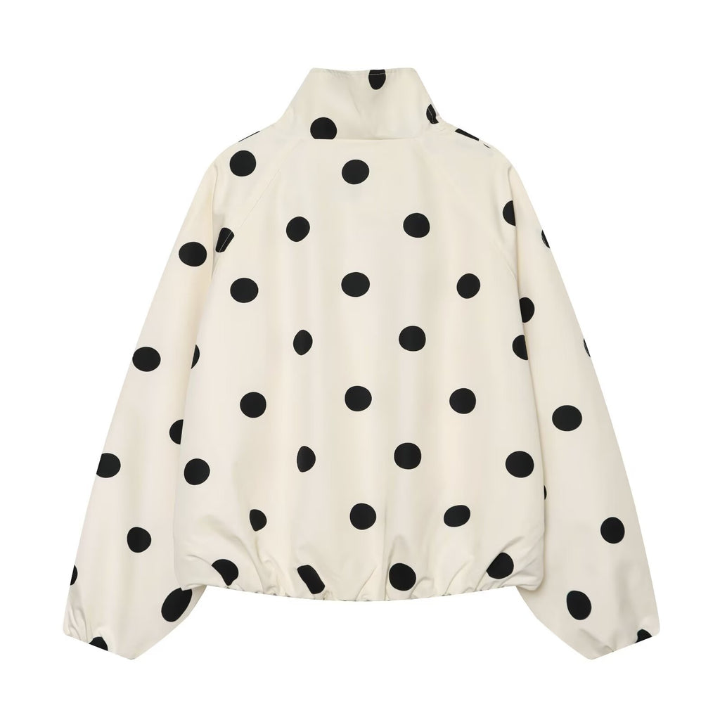 Women's polka dot pilot jacket Coat
