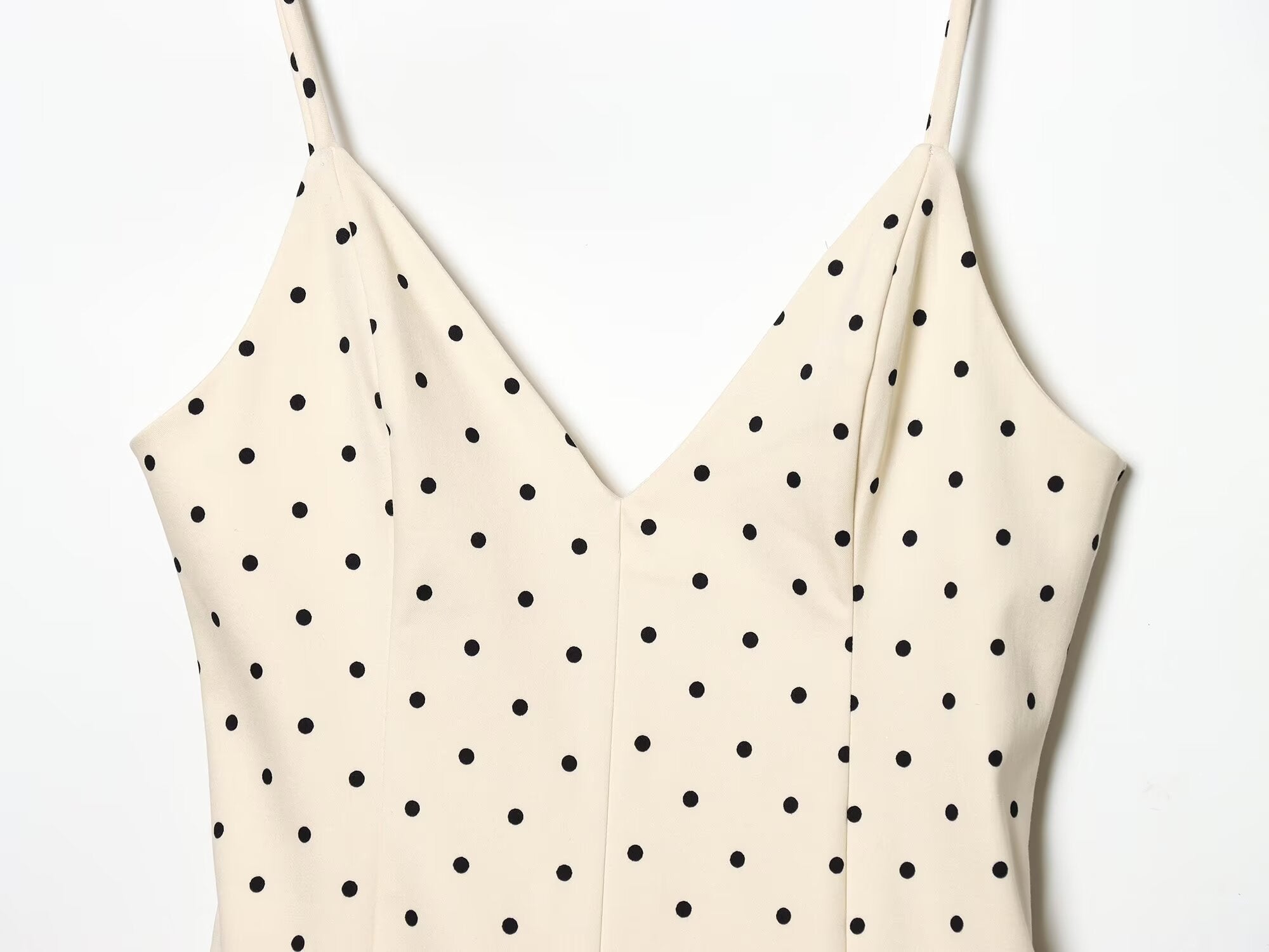 Women's short jumpsuit style polka dot dress