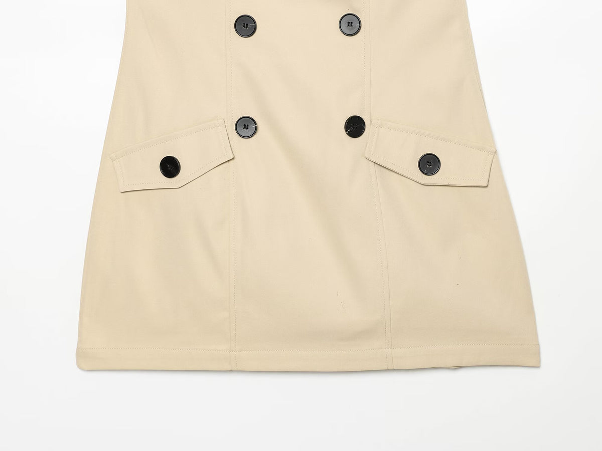 Women's opening design windbreaker style mini dress