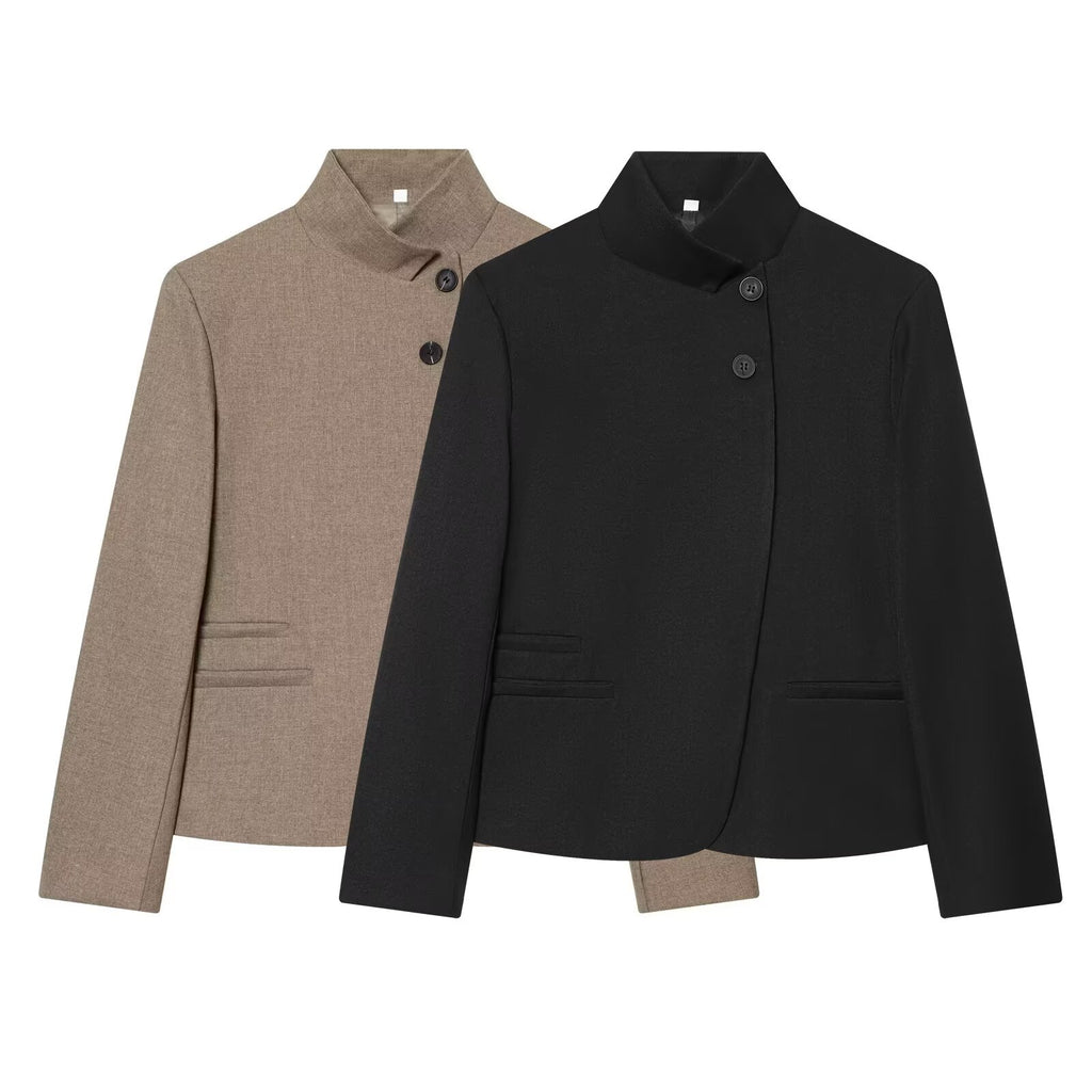 Women's casual high neck Blazer Coat