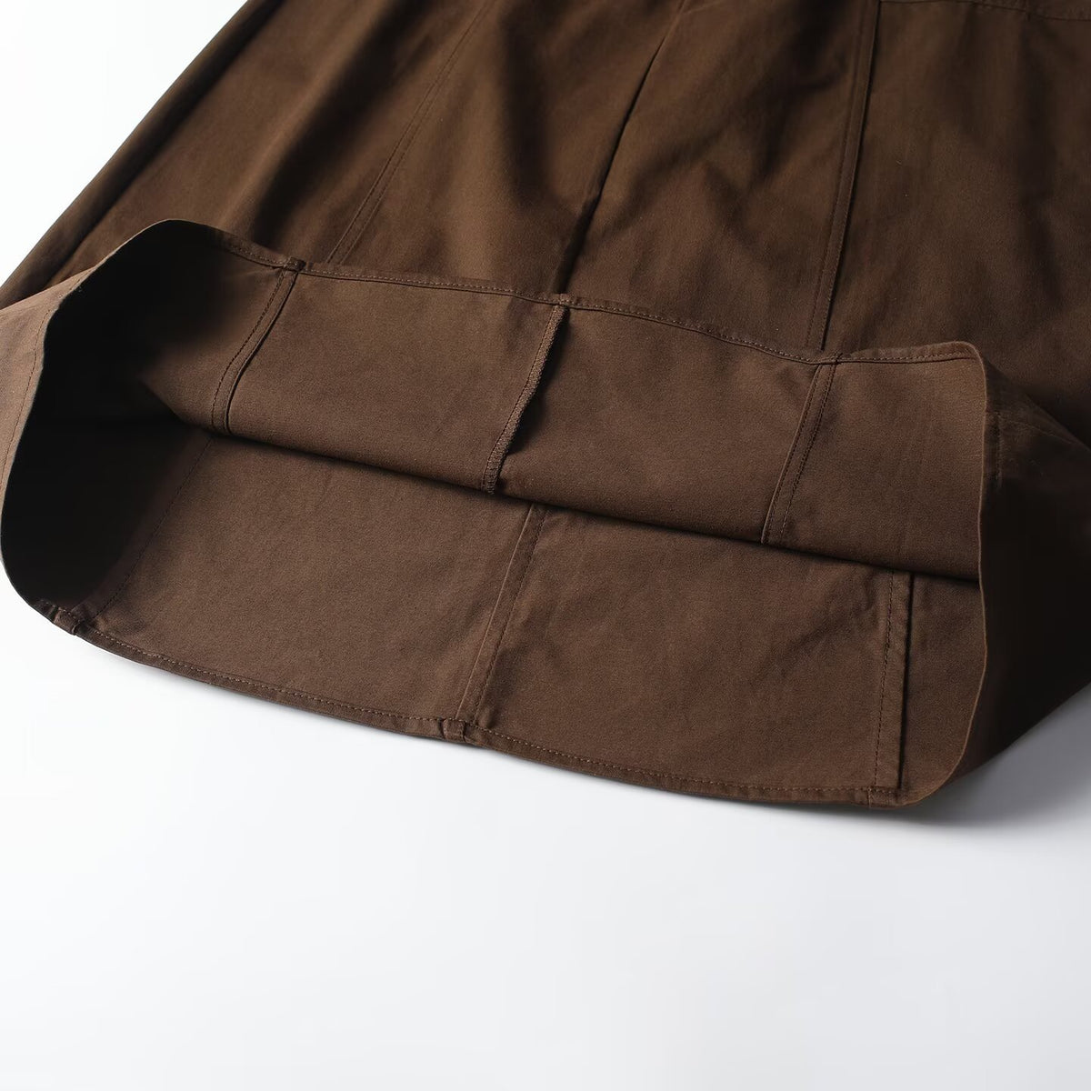 Women's retro casual versatile cotton MIDI skirt
