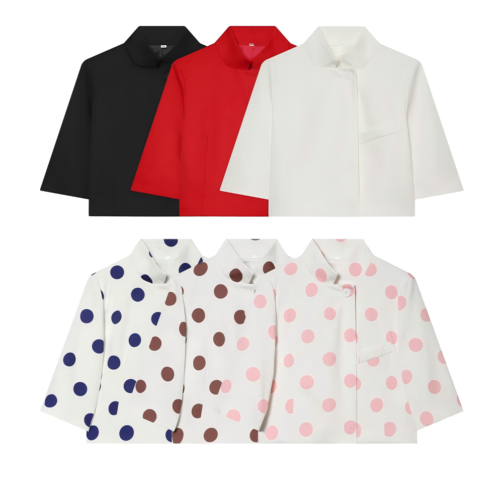 Women's short standing collar Blazer Coat