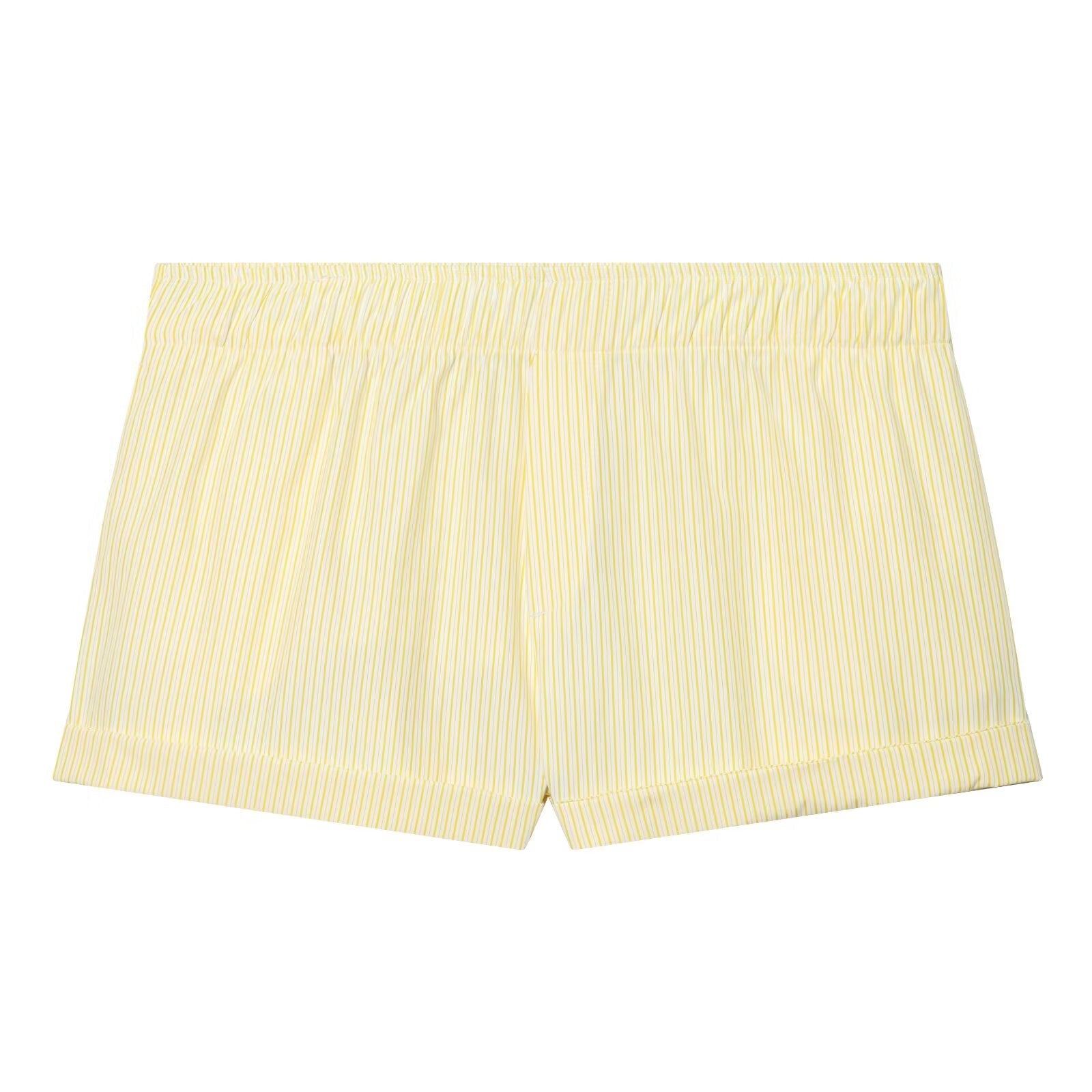suit Women's 2 pieces loose striped poplin loose shirt+Shorts