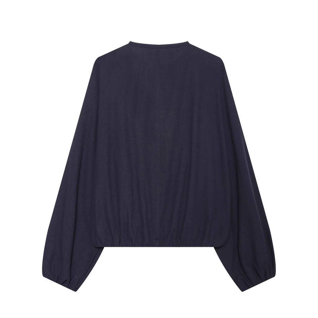 Women's loose linen blend pilot jacket