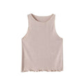 Women's 2025 Fashion O-Neck I-shaped Vest style Sleeveless Knitted T-shirt