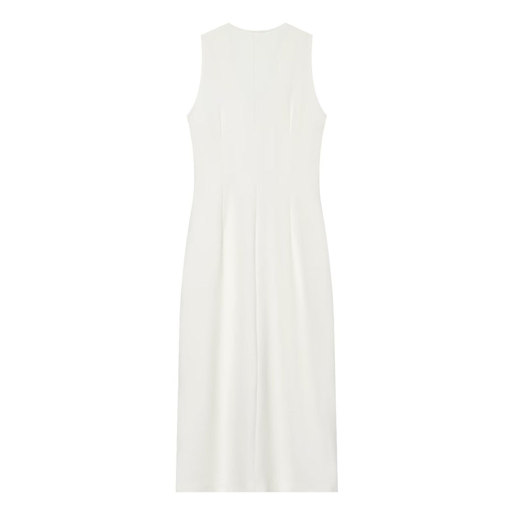 Women's Rope knot buckle decoration MIDI dress