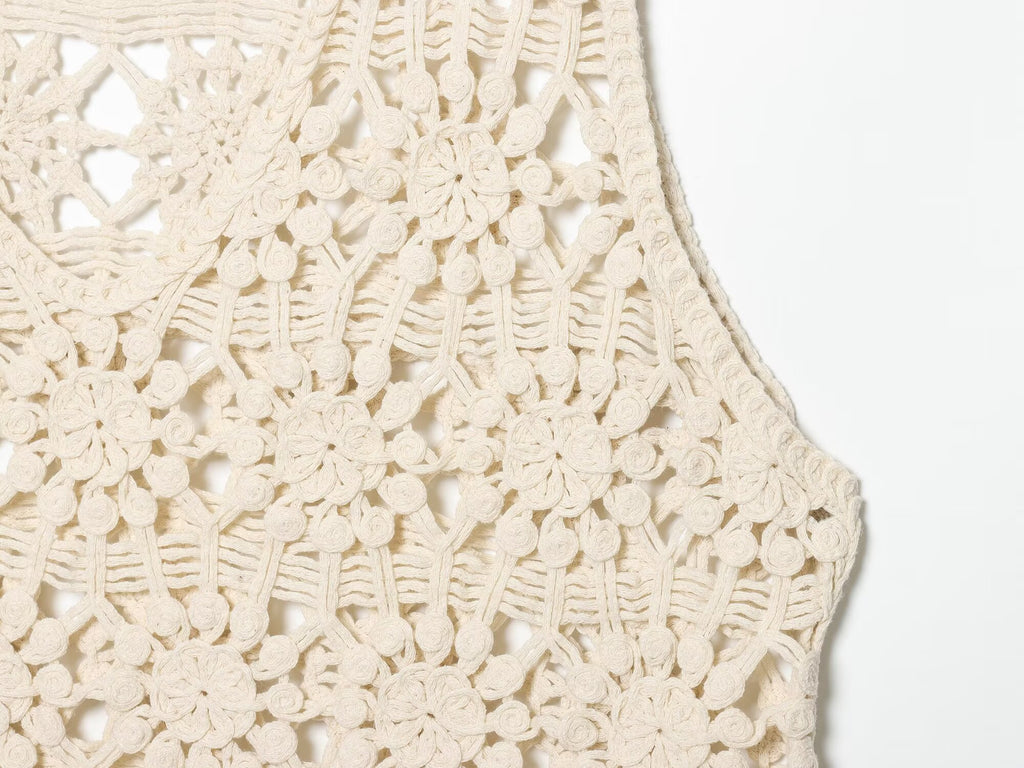 Women's casual hollow knitted vest