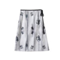Women's new fashion Knot Lace up waist design printed MIDI skirt