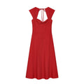 Women's twisted Knot design sleeveless backless dress