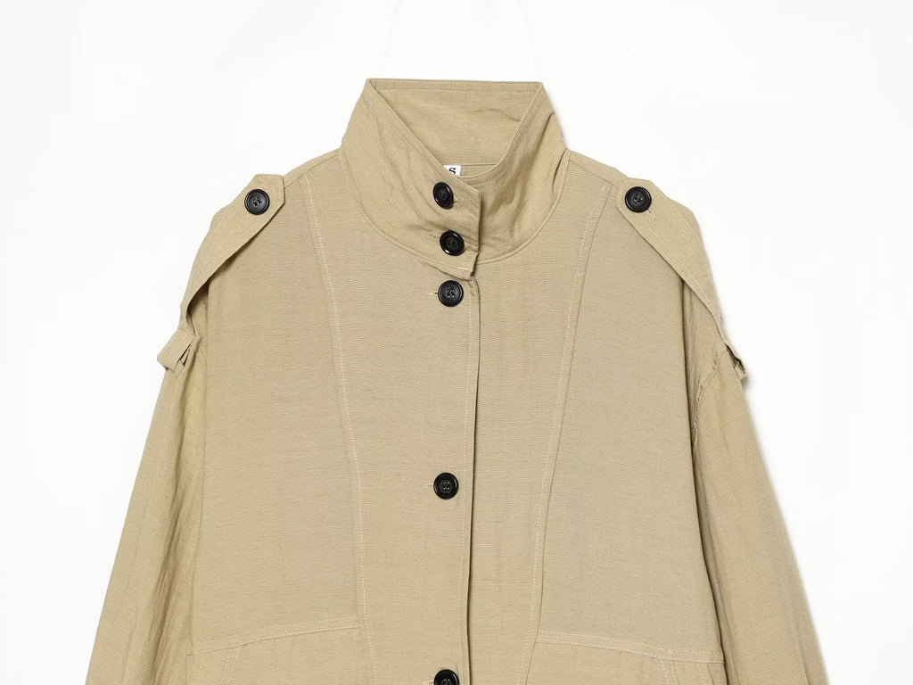 Women's casual lace up pilot jacket Coat