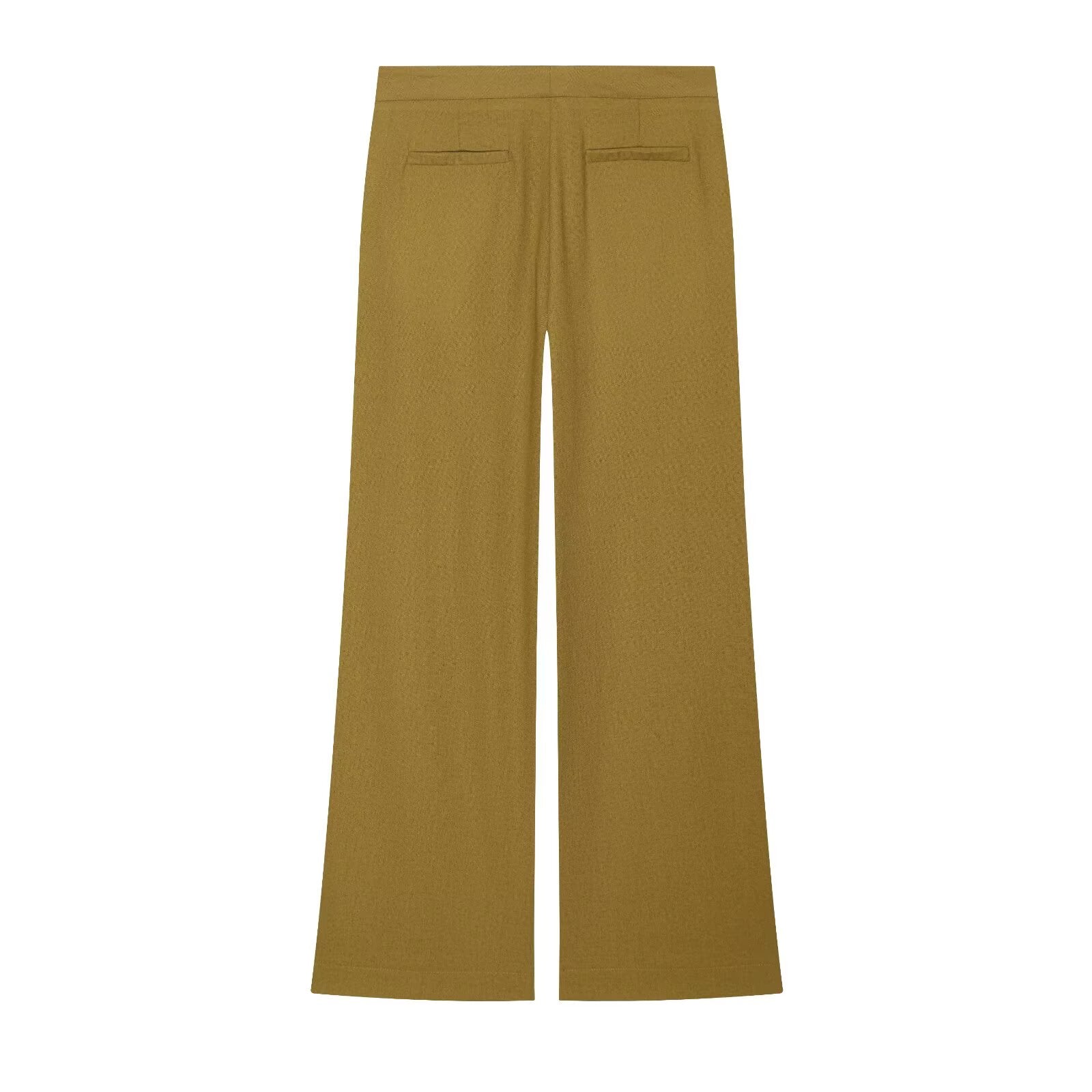 suit Women's 2 pieces loose rope knot buckle linen blend shirt+Pants