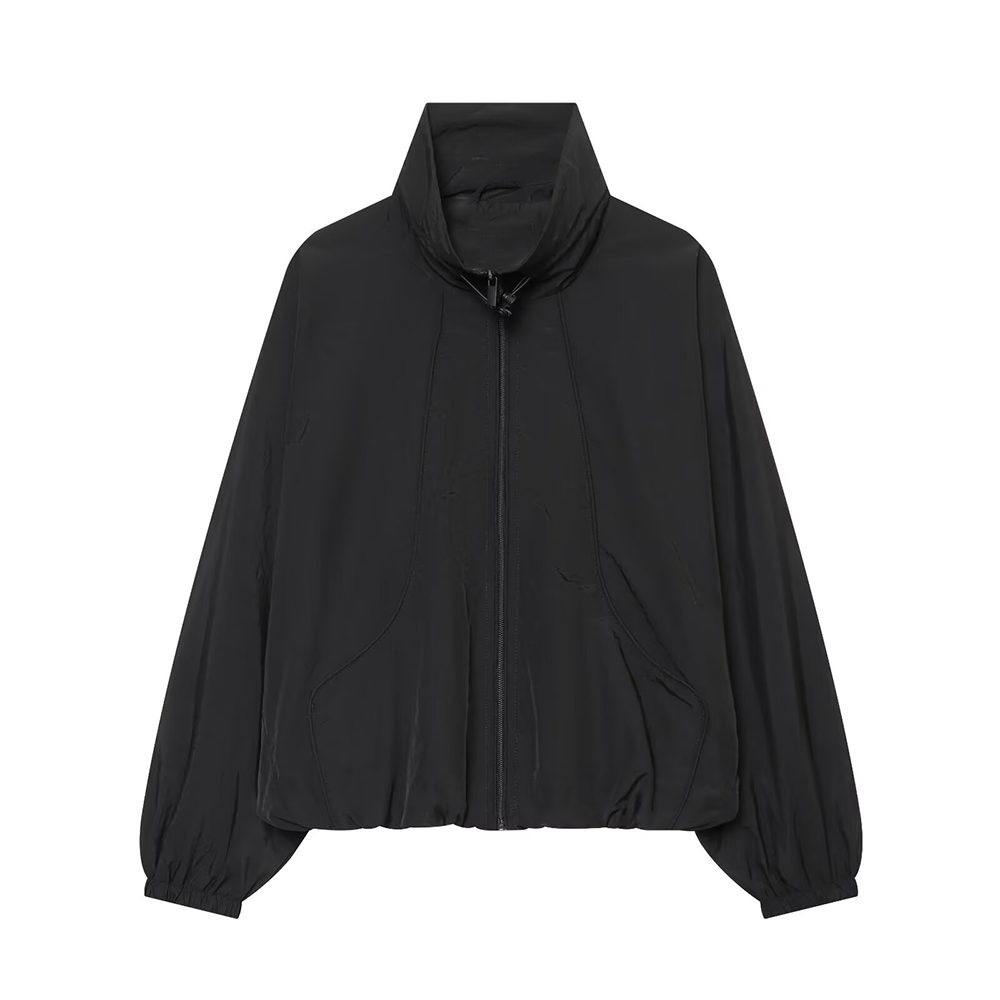 Women's casual large silhouette nylon Coat