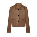 Women's suede lapel breasted short Coat