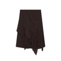 Women's ruffled draped Midi skirt