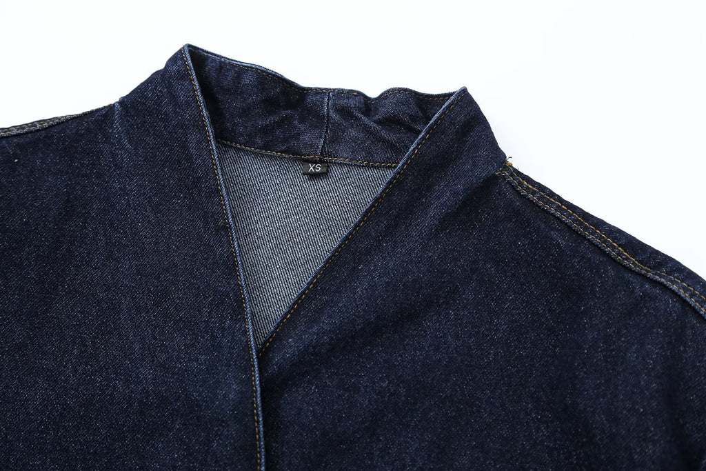suit Women's 2 pieces short denim pilot jacket Coat+jeans