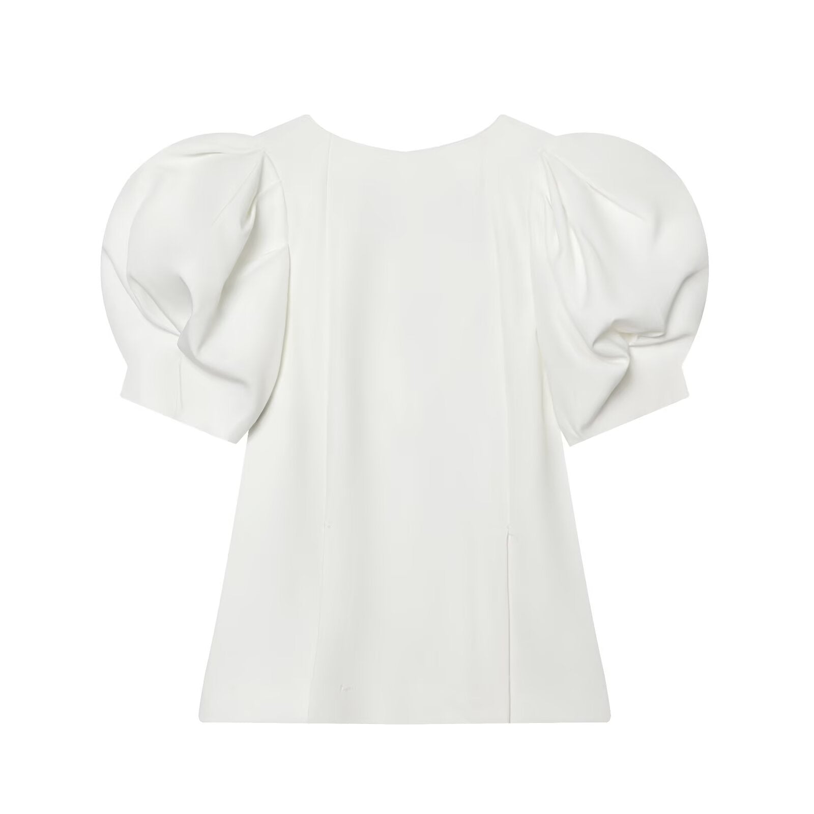 Women's bubble sleeve backless top