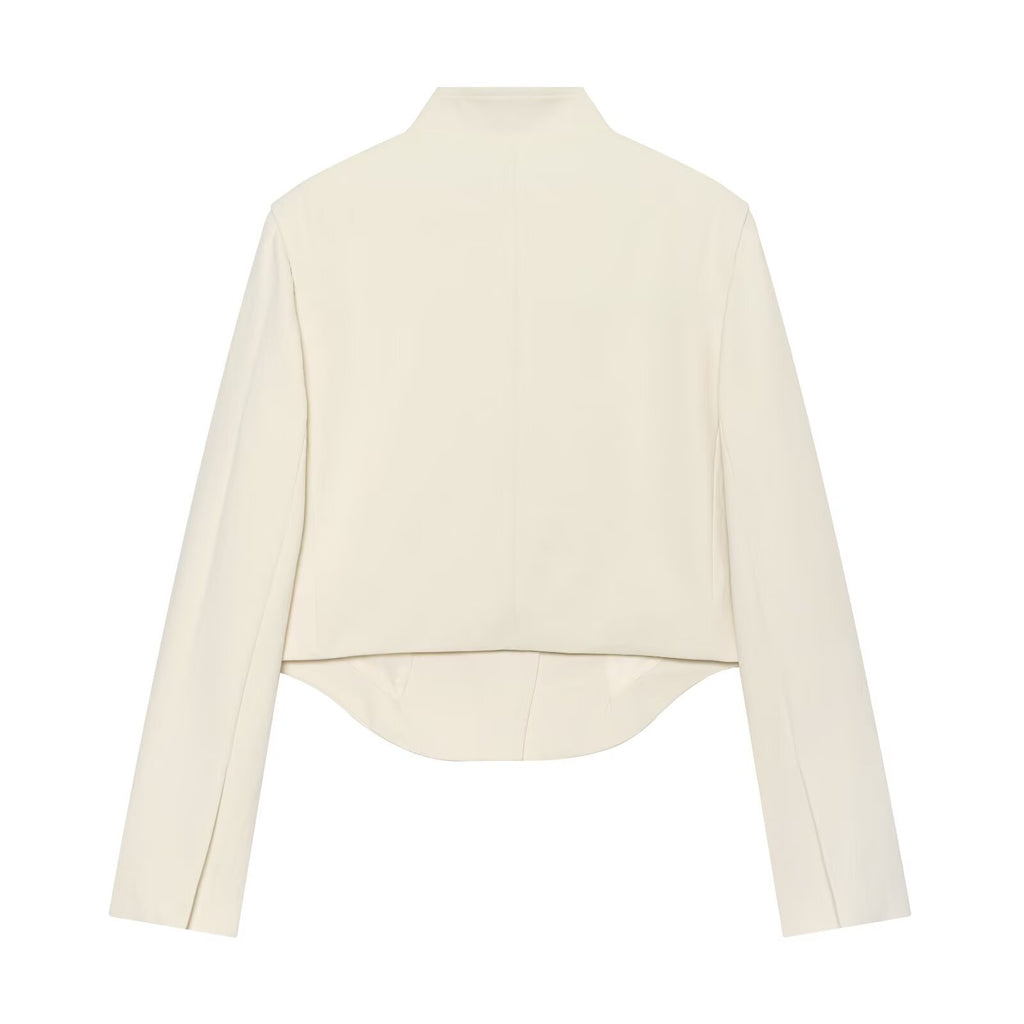 Women's short standing collar Blazer Coat