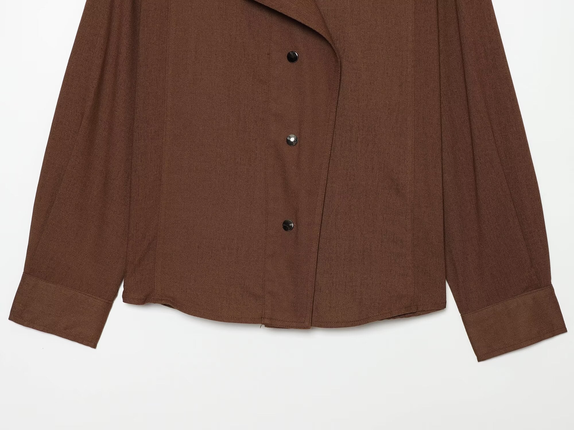 Women's Retro Buckle Long Sleeve Shirt