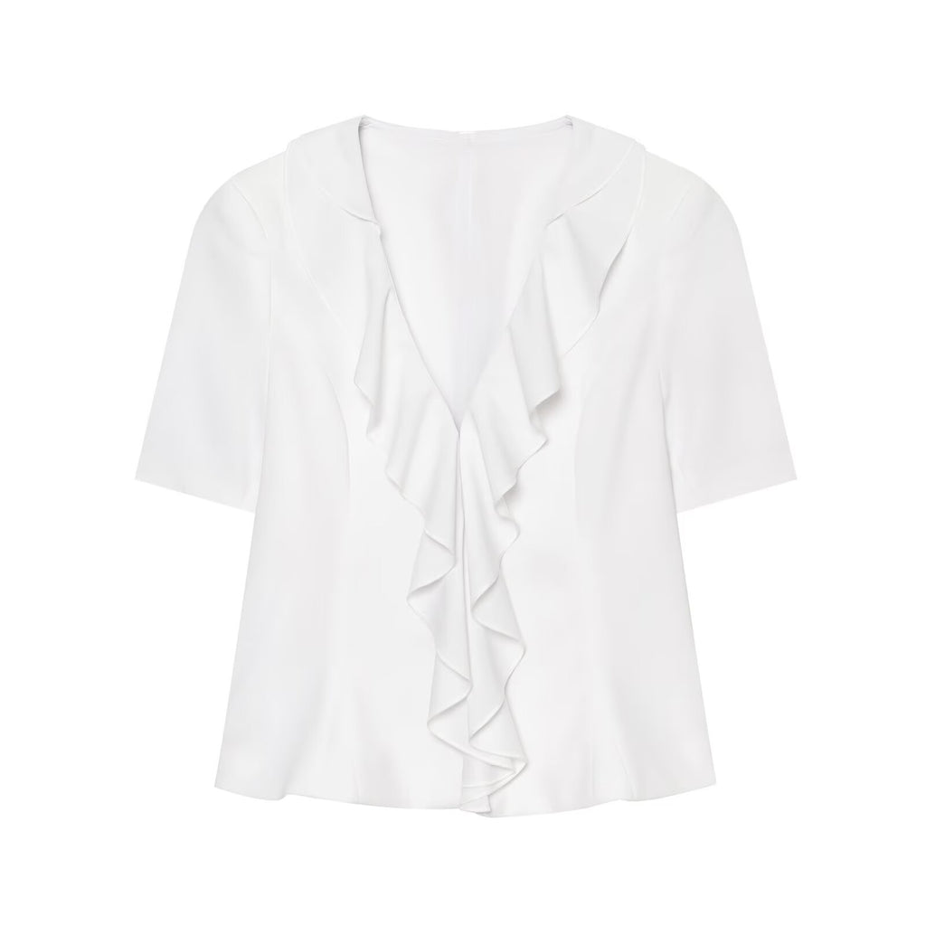 Women's layered decorative short sleeved Blazer Coat