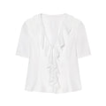 Women's layered decorative short sleeved Blazer Coat