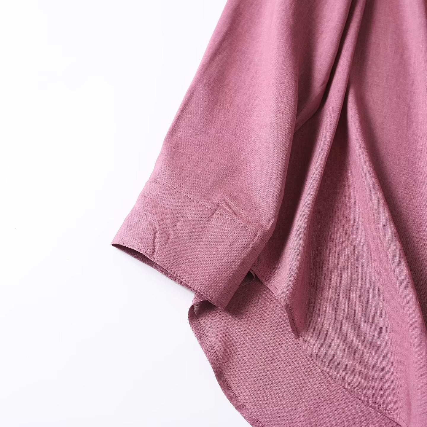 Women's loose linen blended Lapel shirt