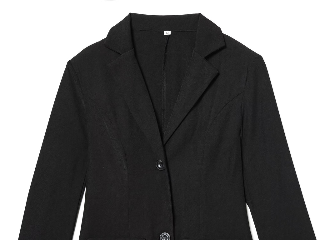 Women's waist cinched slim lace patchwork Blazer Coat