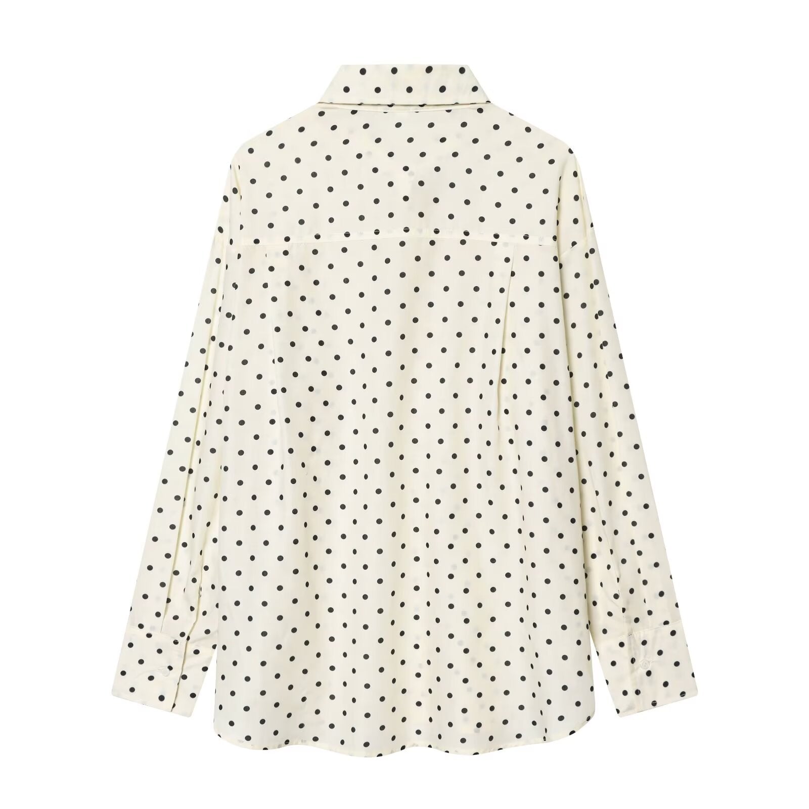 Women's retro polka dot casual Lapel shirt