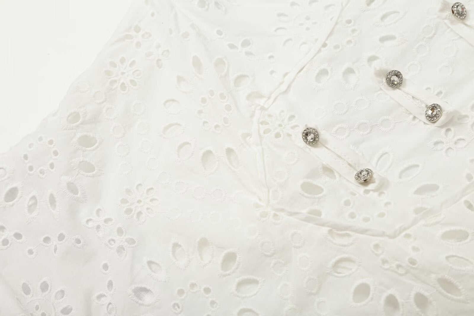 Women's hollowed out embroidered patchwork dress