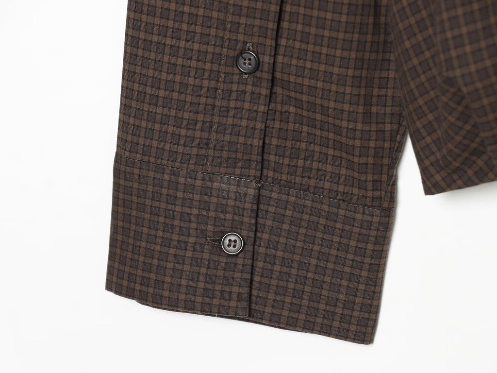 Women's loose plaid pilot jacket Coat