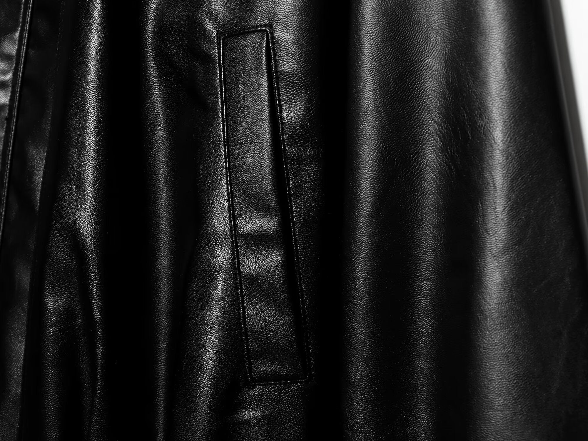 Women's loose faux leather pilot jacket Coat