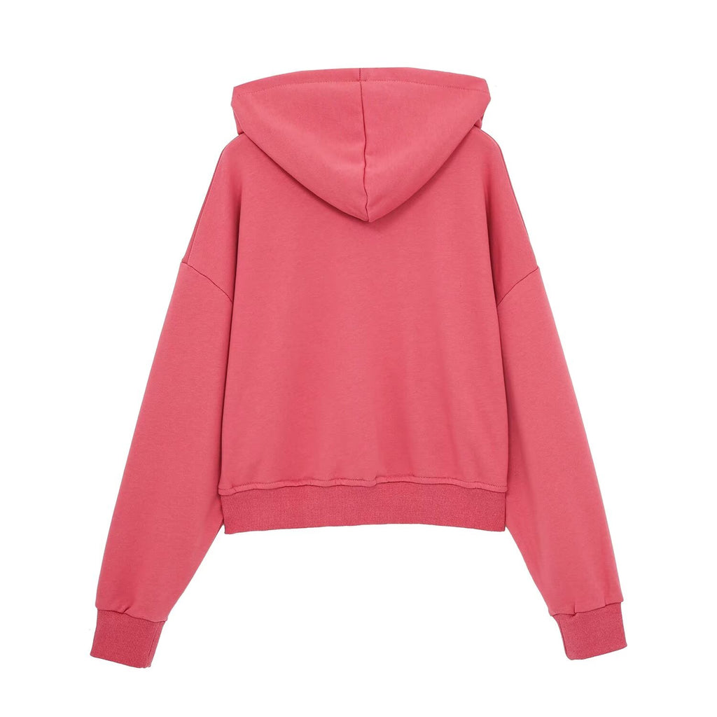 suit Women's 2 pieces Short lace up hooded sweatshirt+Pants