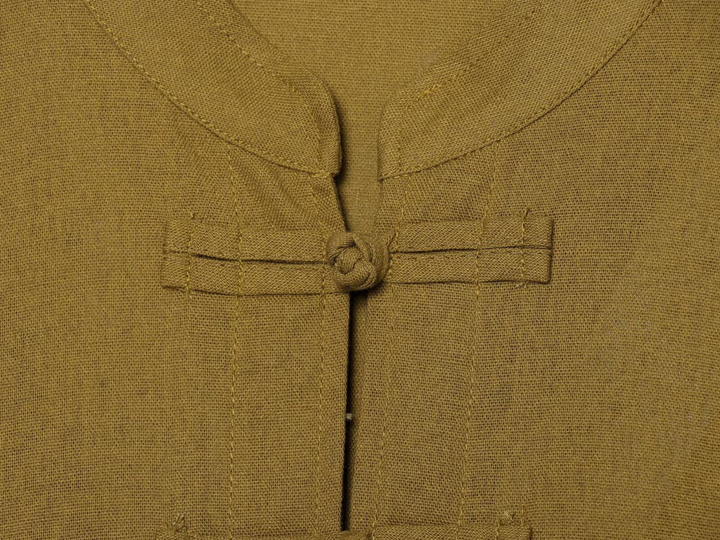suit Women's 2 pieces loose rope knot buckle linen blend shirt+Pants