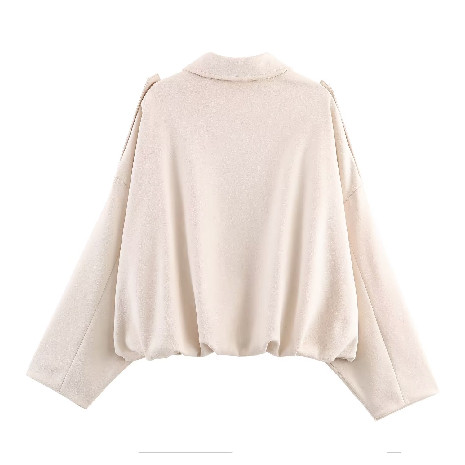 Women's new fashion faux suede effect loose flying jacket Coat