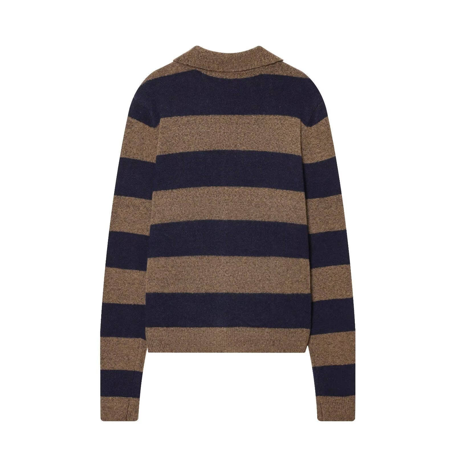 Women's comfortable Lapel striped knitted Coat