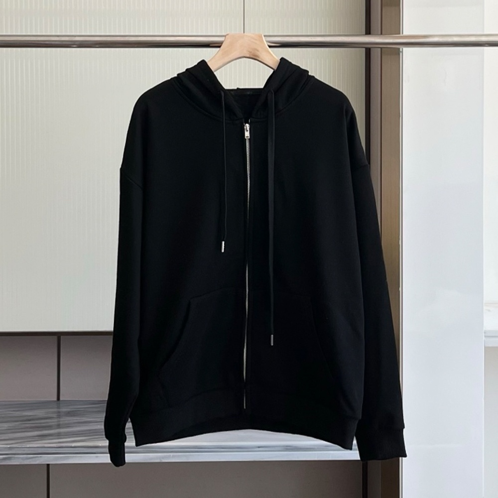 Women's new hooded sweater coat loose Joker zipper cardigan