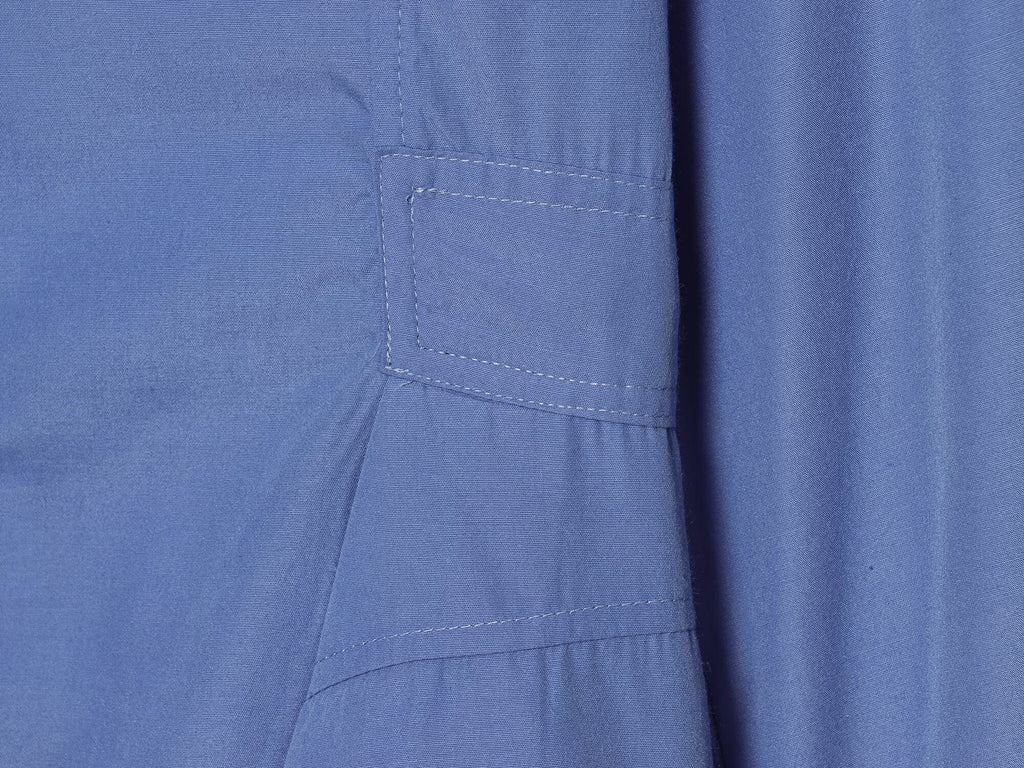 Women's short skirt style hemline poplin shirt