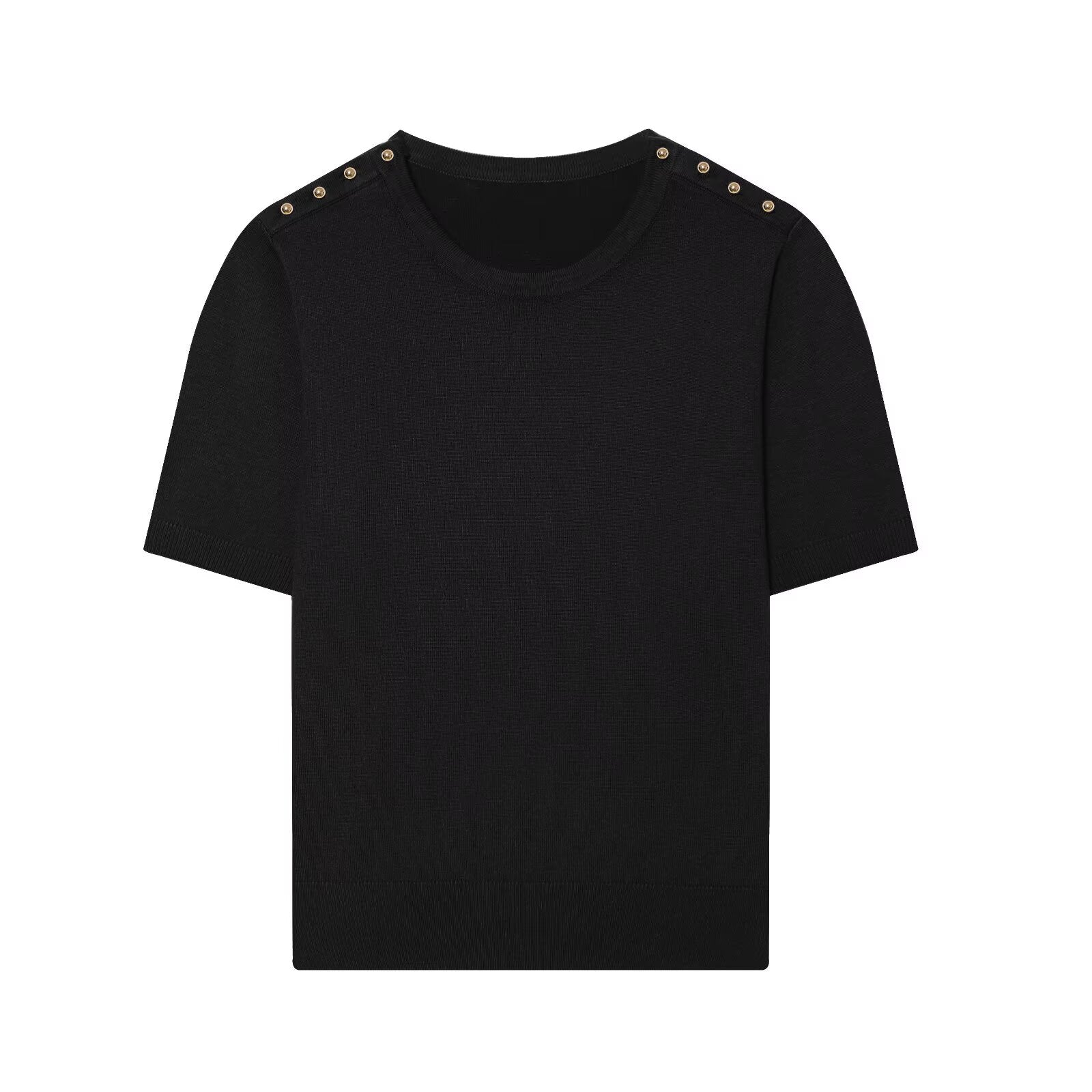 2026 Women's basic style short sleeved knitted sweater