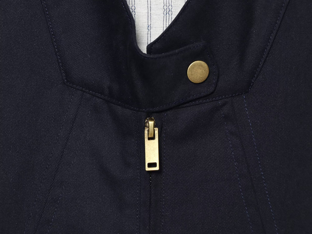 Women's casual patchwork retro stand collar jacket
