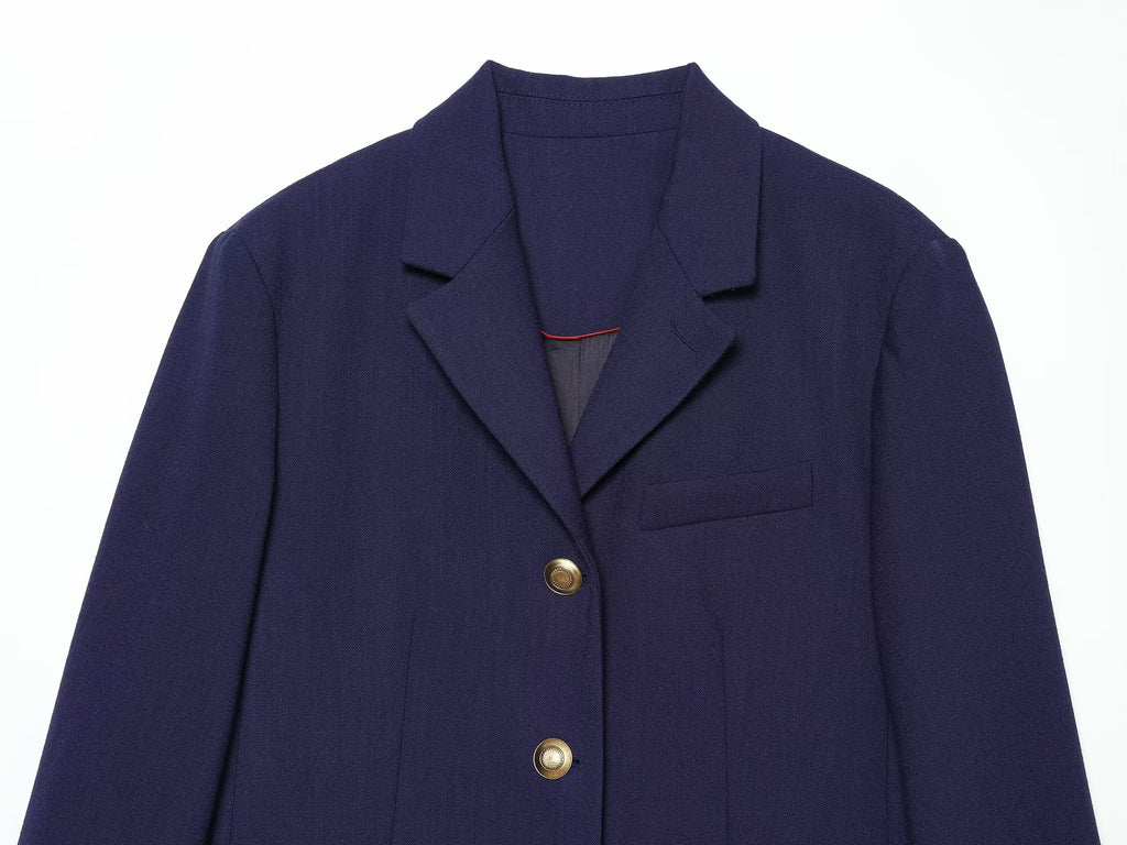 suit Women's 2 pieces casual single breasted Blazer Coat+wide leg pants