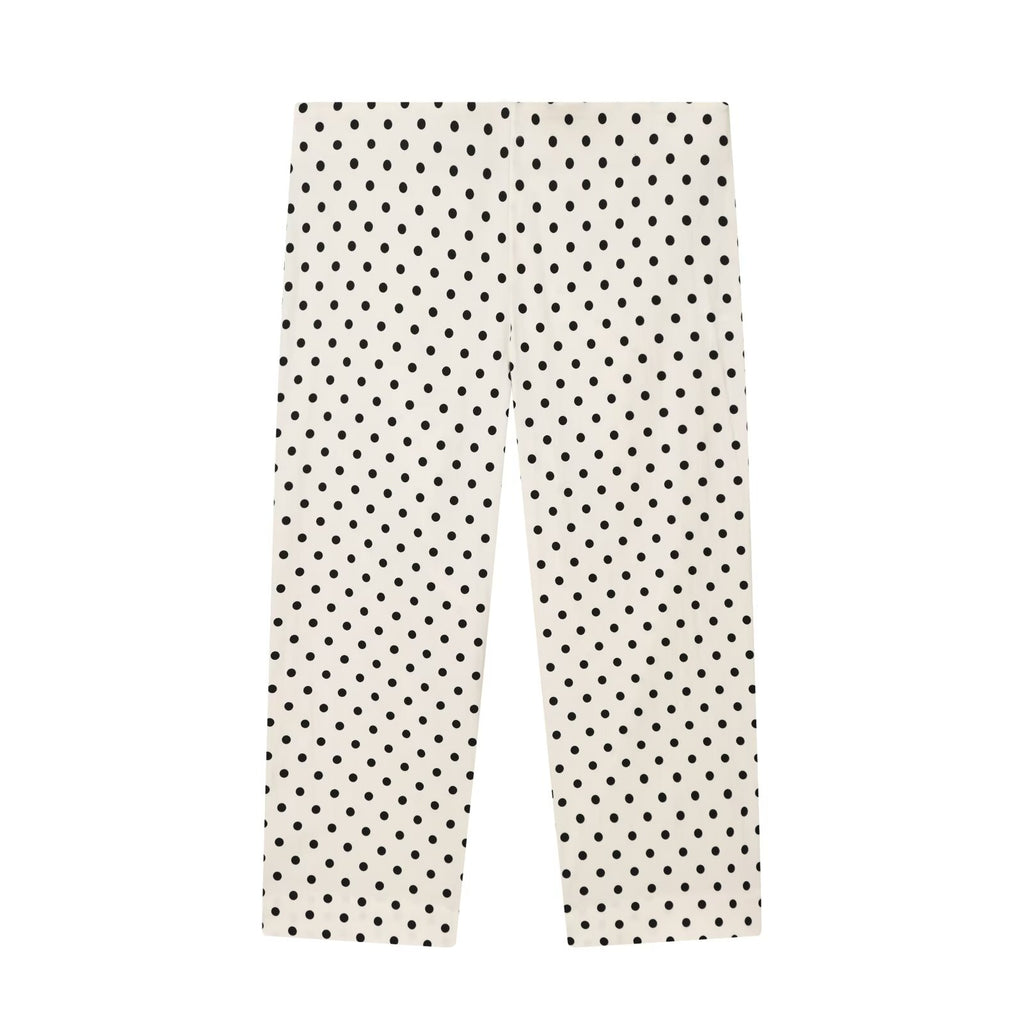 Women's slim casual polka dot cropped pants