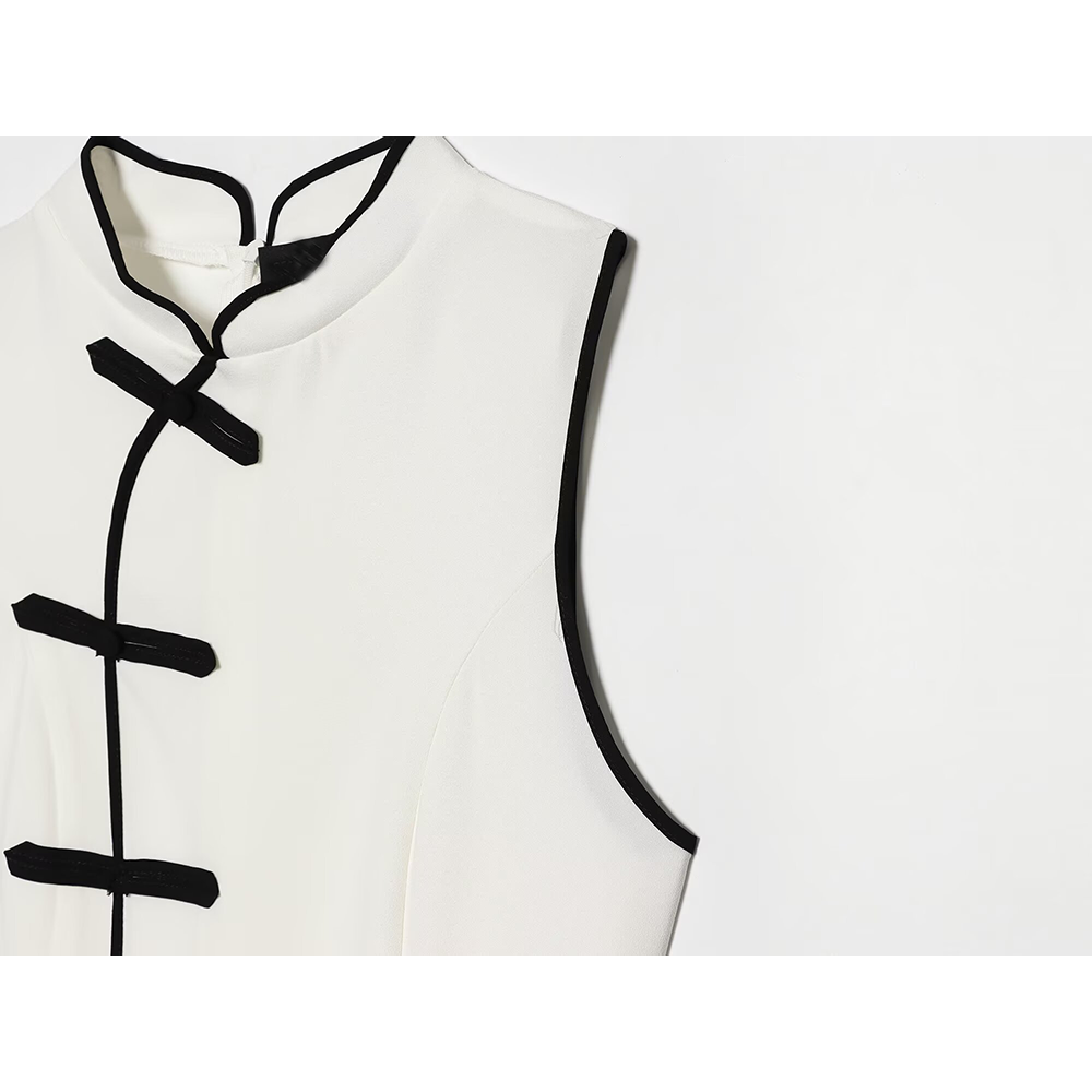 Women's rope knot buckle slim dress