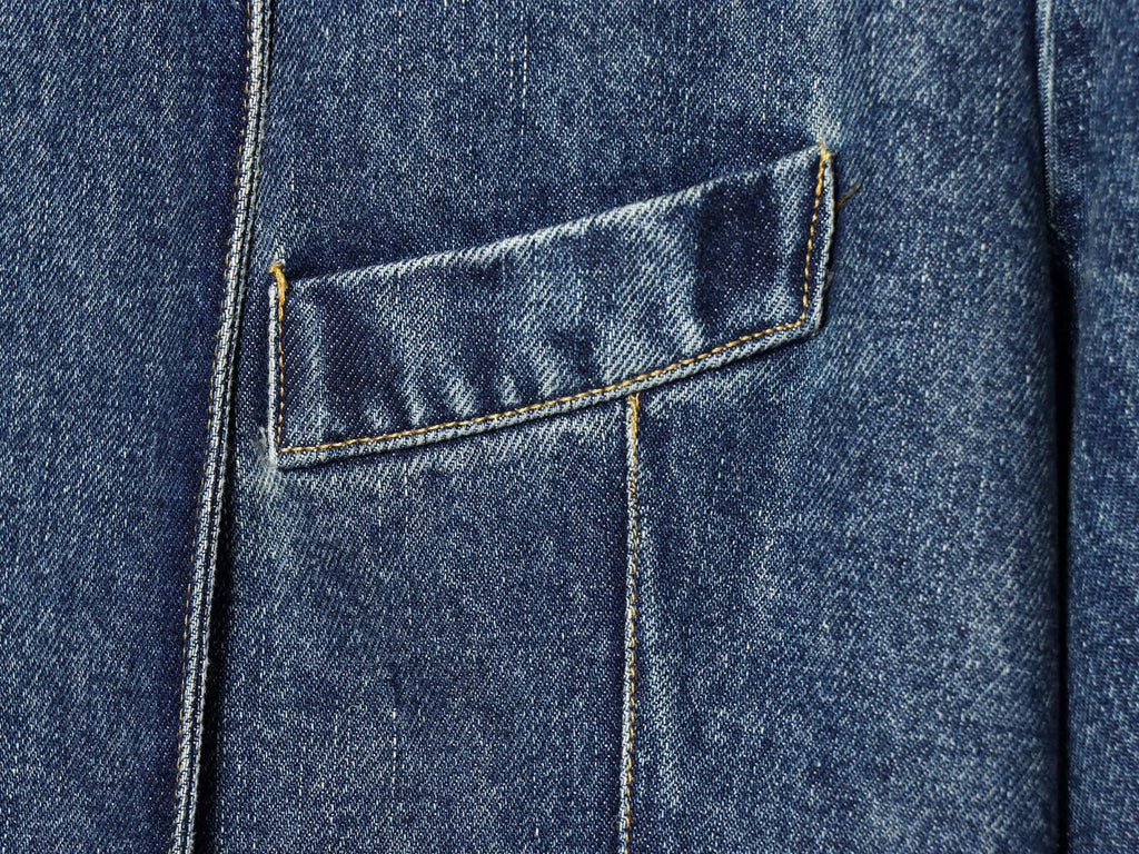 Women's short sleeved stand collar denim Blazer Coat