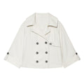Women's breasted decorative short lapel Coat