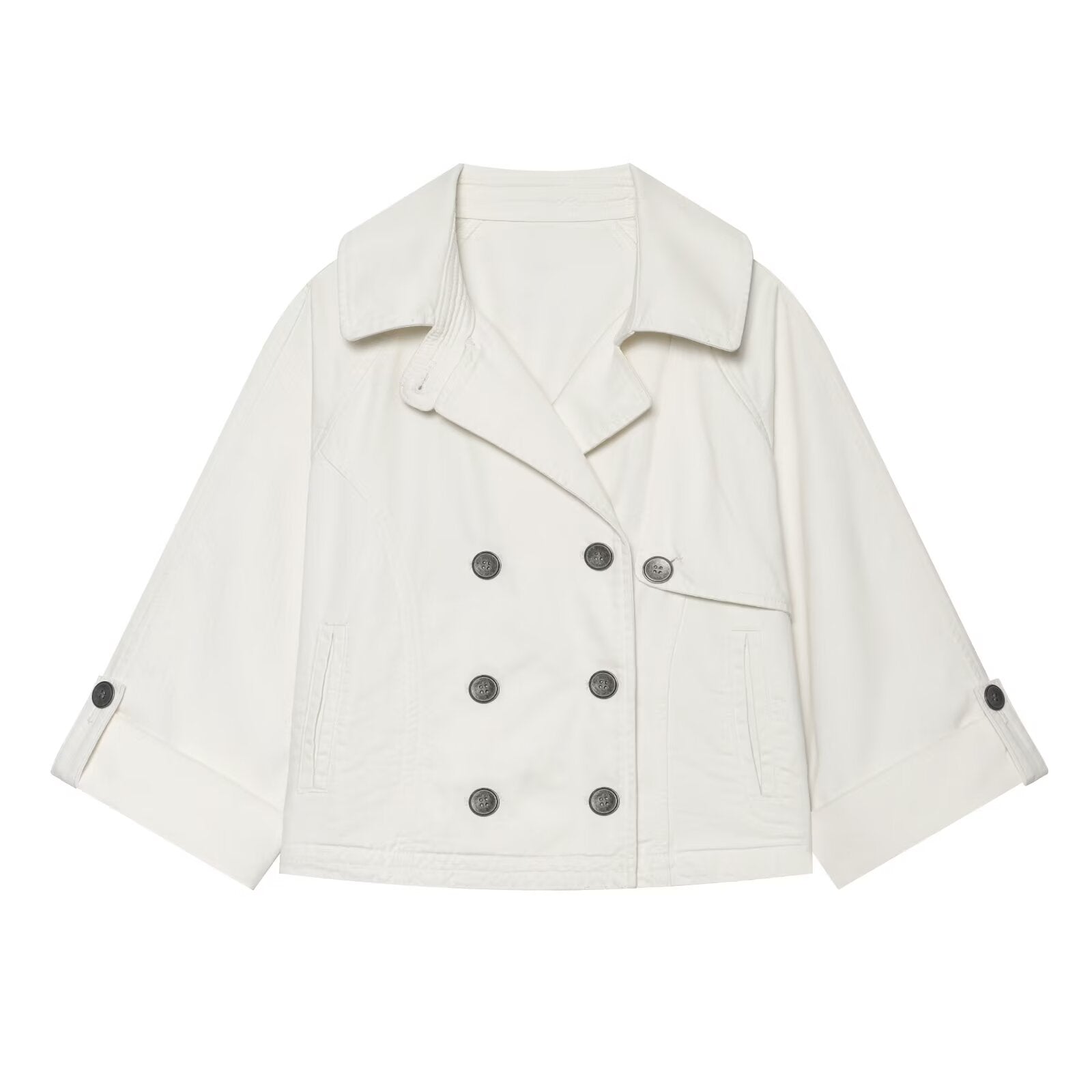 Women's breasted decorative short lapel Coat