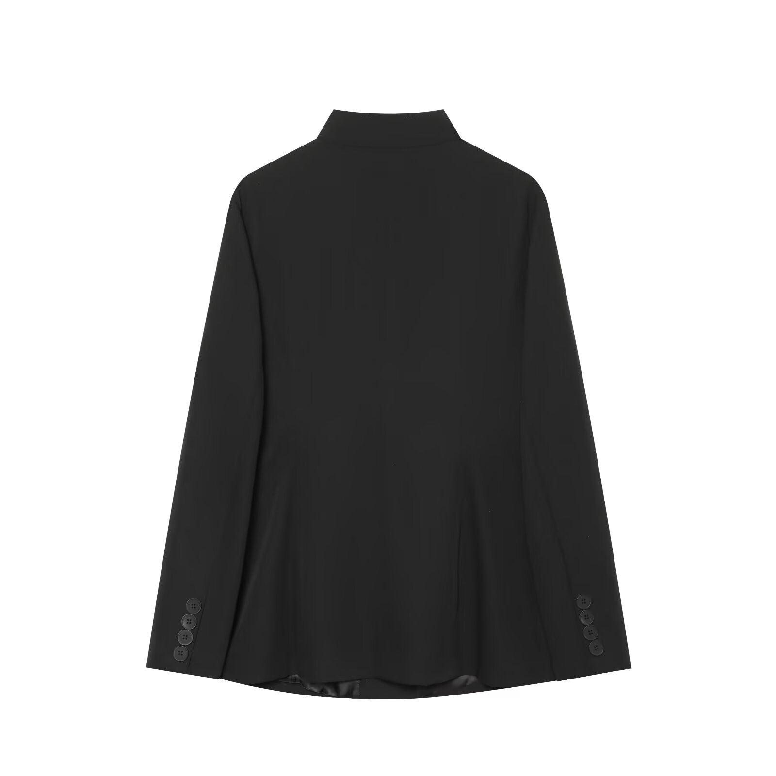 Women's casual stand collar waist cinched Blazer Coat