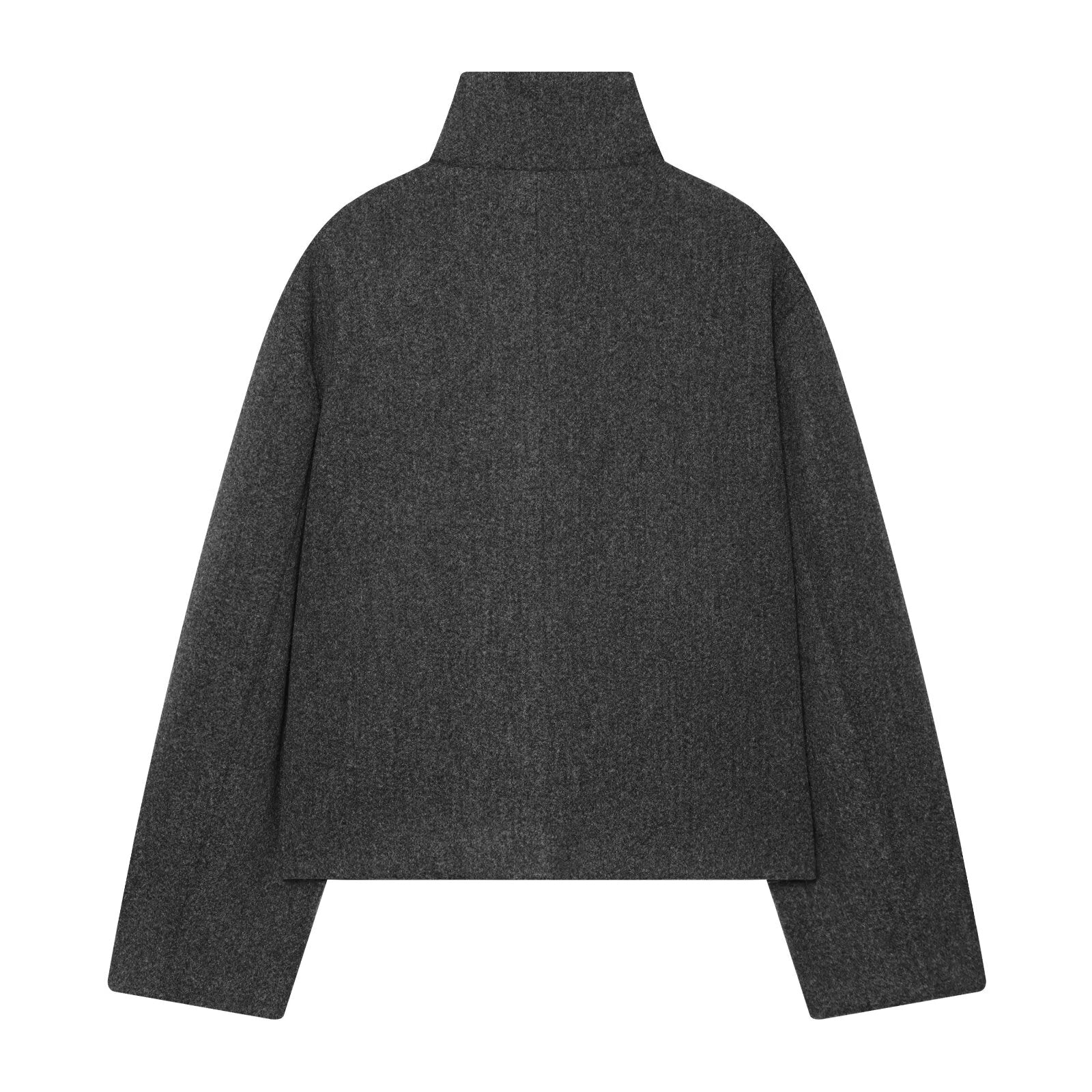 Women's standing collar short single breasted coat