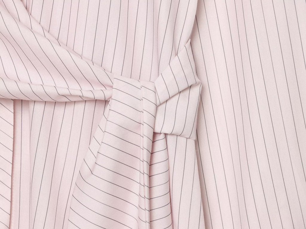 Women's Side Lace up decorative Striped Shirt