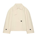 Women's loose short windbreaker Coat